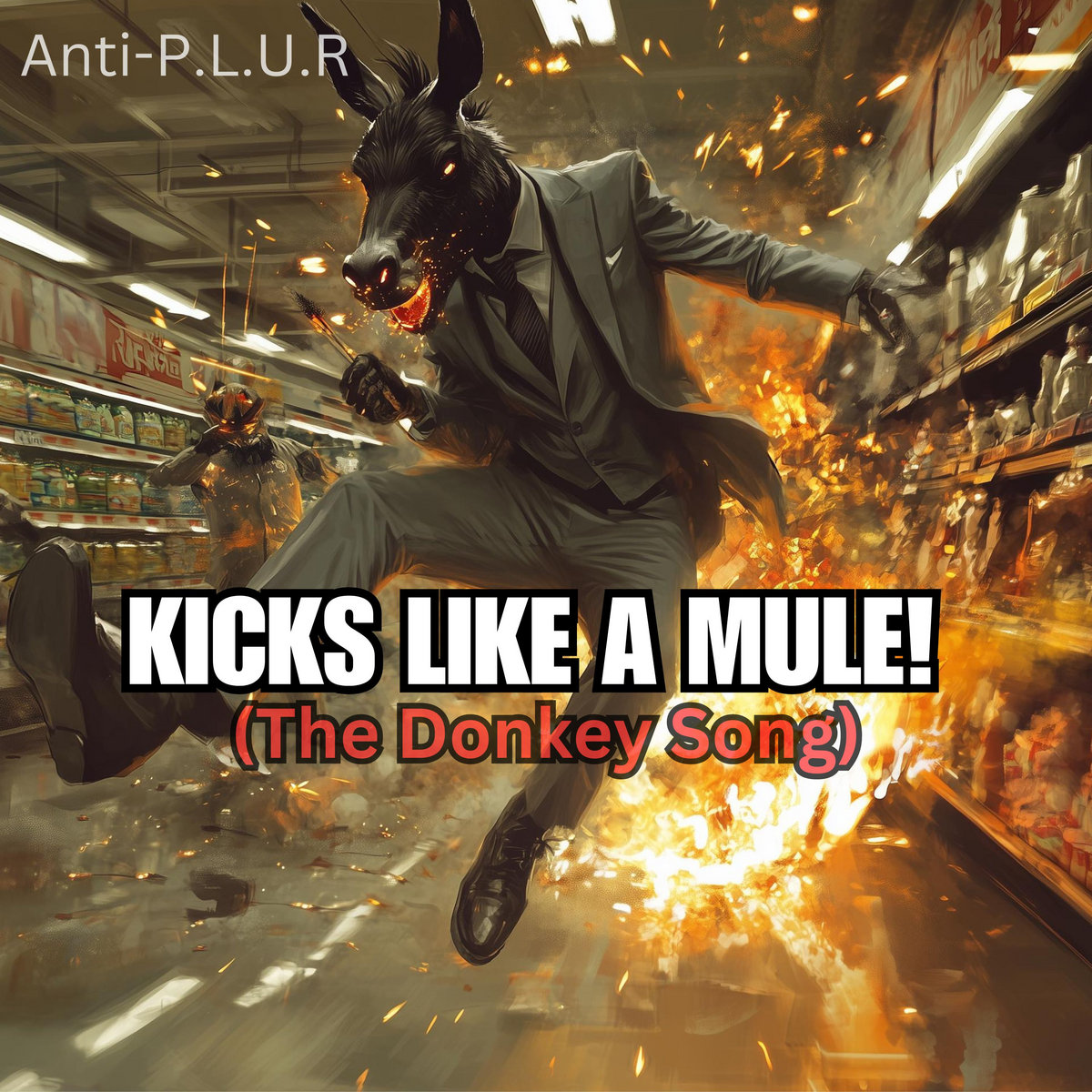 Kicks Like A Mule! (The Donkey Song) by Anti-P.L.U.R, Product Image.